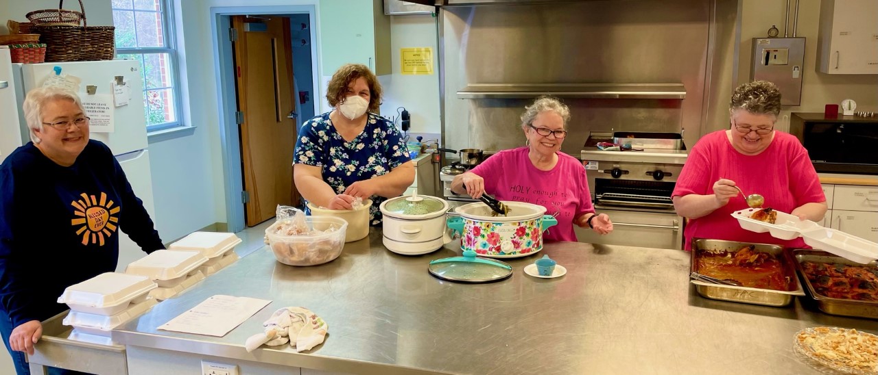 Cooks prepare Friendship Meal